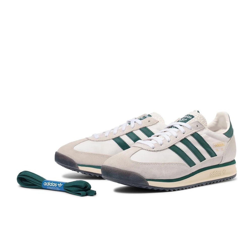 adidas Originals SL 72 RS Mens Size 9.5 Cloud White College Green Shoes JH5646 - Picture 2 of 7